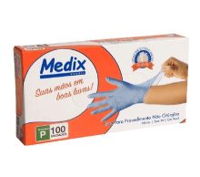 LUVA NITRLICA AZUL SEM P DESCARTVEL - MEDIX