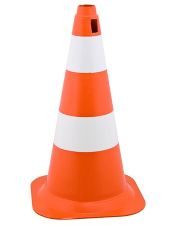 CONE PVC LARANJA E BRANCO